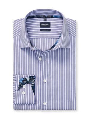 Olymp Striped Shirt In Lilac