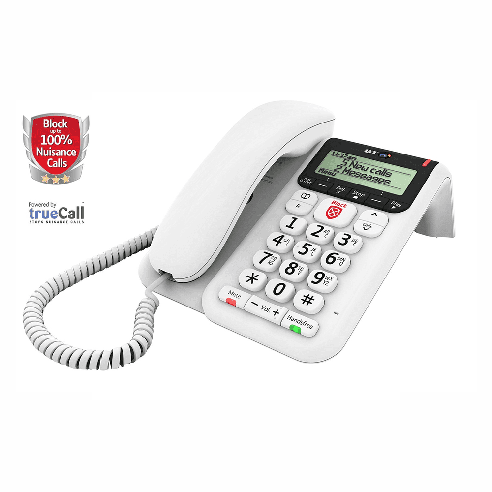 BT Decor 2600 Corded Telephone With Nuisance Call Blocking