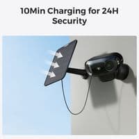 Reolink Argus 4 Pro 4K 180° WiFi Security Camera  AI Detection, Solar Panel + 64GB SD Card