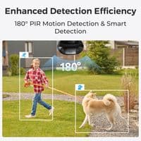 Reolink Argus 4 Pro 4K 180° WiFi Security Camera  AI Detection, Solar Panel + 64GB SD Card