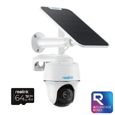 Reolink Go PT Plus 2K 4G LTE PTZ Battery Camera  Mobile SIM CCTV + 64GB SD Card