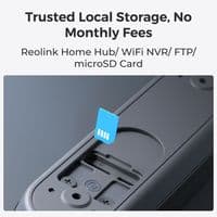Reolink Wireless Battery Video Doorbell  Black, Chime Compatible + 64GB SD Card