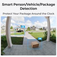 Reolink Wireless Battery Video Doorbell  Black, Chime Compatible + 64GB SD Card