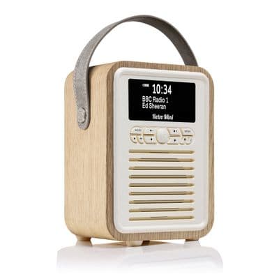 Retro Mini DAB Radio Oak