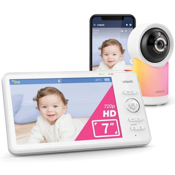 VTech RM7766HD 7 HD Smart WiFi Video Baby Monitor  Remote Viewing