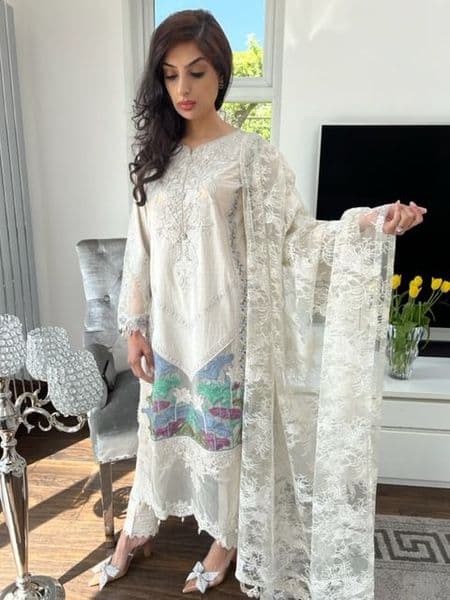  Maria B Inspired Paris  Embroidered Lawn Stone
