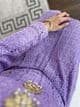 Amelia crochet lace suit : lilac