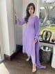 Amelia crochet lace suit : lilac