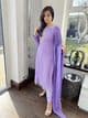 Amelia crochet lace suit : lilac