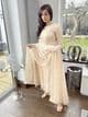 Amelia gold lava silk heavily beaded suit