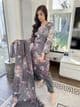 Amelia grey lava silk outfit