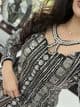 Amelia heavily embedded suit - black. D1