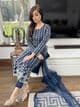 Amelia heavily embellished suit : blue