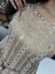 Amelia heavily embellished suit : light gold