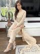 Amelia heavily embellished suit : light gold