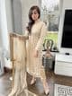 Amelia heavily embellished suit : light gold