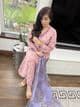 Amelia luxury linen suit : pink