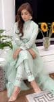 Auora Designer Mint Suit with Ruffle Duppatta