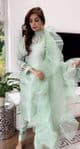 Auora Designer Mint Suit with Ruffle Duppatta
