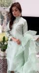 Auora Designer Mint Suit with Ruffle Duppatta