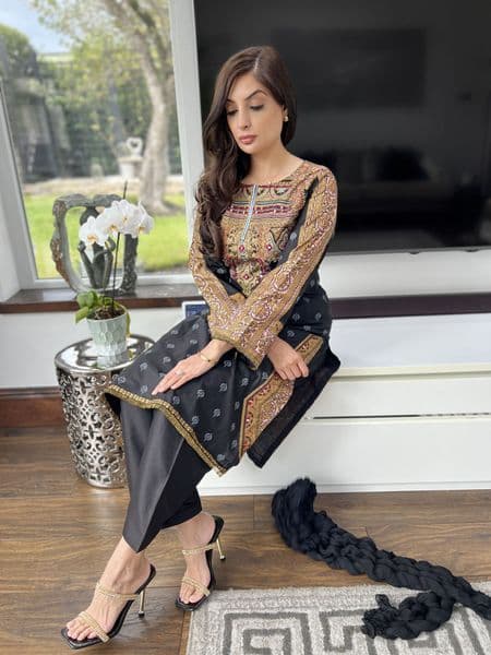Ava black salwwar suit