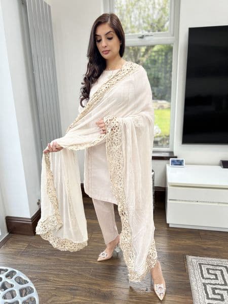 Ava cotton stone suit