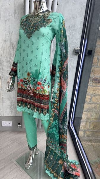 Ava lawn mint suit