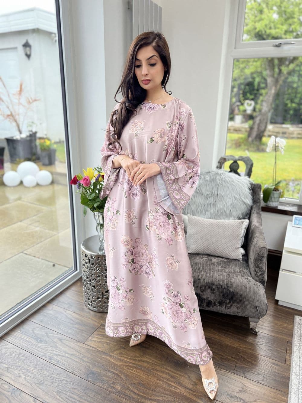 Ava Shamooz silk co ord - blush pink