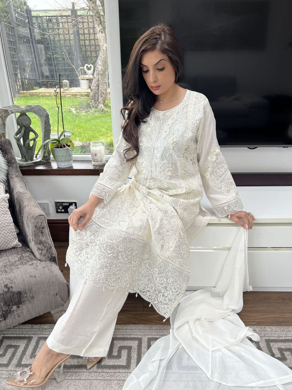 Ava white viscous outfit
