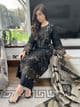 Banarsi scarf linen black suit