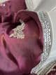 Beaded abaya set magenta