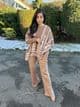 Cape / Shawl Co ord set : Nude