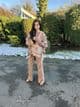 Cape / Shawl Co ord set : Nude