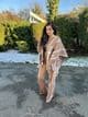 Cape / Shawl Co ord set : Nude