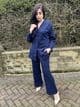 Cardigan knit co ord set : navy