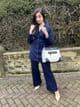 Cardigan knit co ord set : navy
