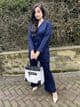 Cardigan knit co ord set : navy