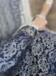 Chantily lace suit : navy