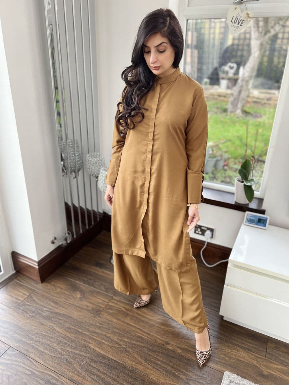 Dhanak winter co ord - mustard