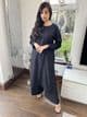 Dhanak winter co ord set- black