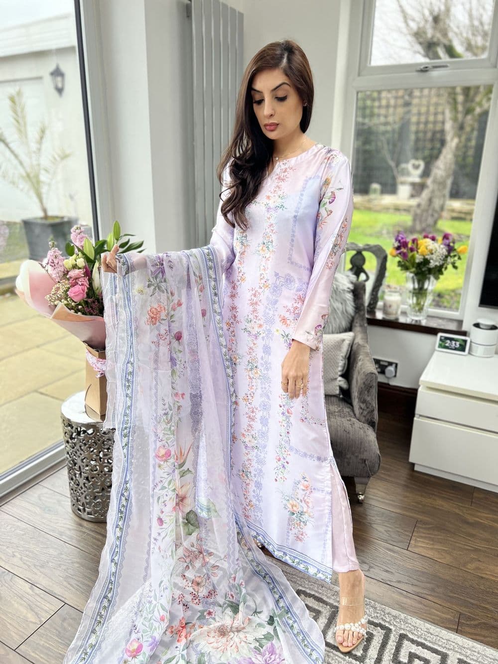 Ema shamooz silk lilac