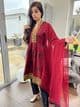 Fara Dip Dye Frock Dress - Maroon M12