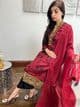 Fara Dip Dye Frock Dress - Maroon M12