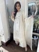 Farwa ivory cotton dori suit