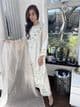 Farwa ivory cotton dori suit