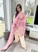 Floral pink Farsi salwwar suit
