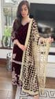 Gold sequin dupatta / scarf