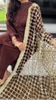 Gold sequin dupatta / scarf