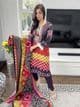 Hana Printed shawl suit