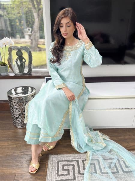 Haseen masoori aqua suit
